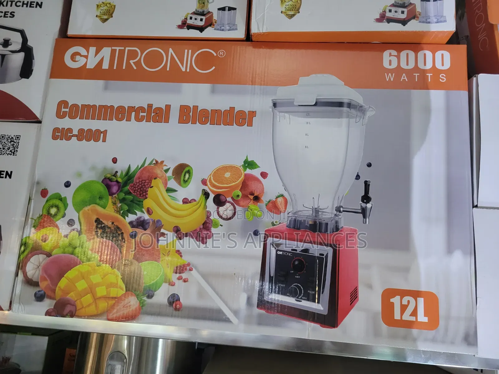 Citronic CIC-8001 Commercial Blender – 12L, 6000W