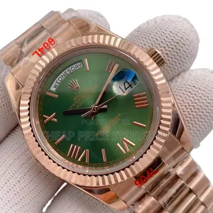 Rolex Day-Date Brown Ombre Diamond Dial Fluted Bezel 36mm 128235