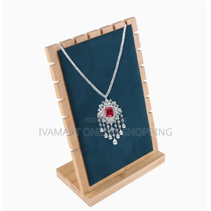 Wooden Necklace Jewelry Display Stand