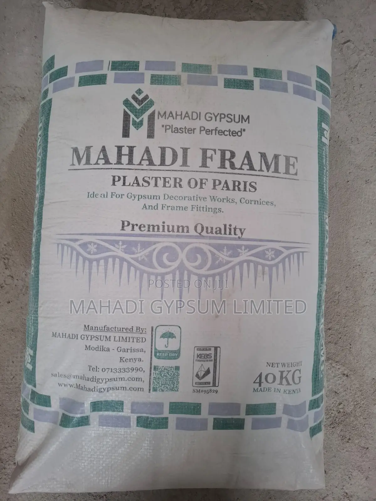 Plaster of Paris 40kg - ( POP ) School or Blackboard Chalk Material