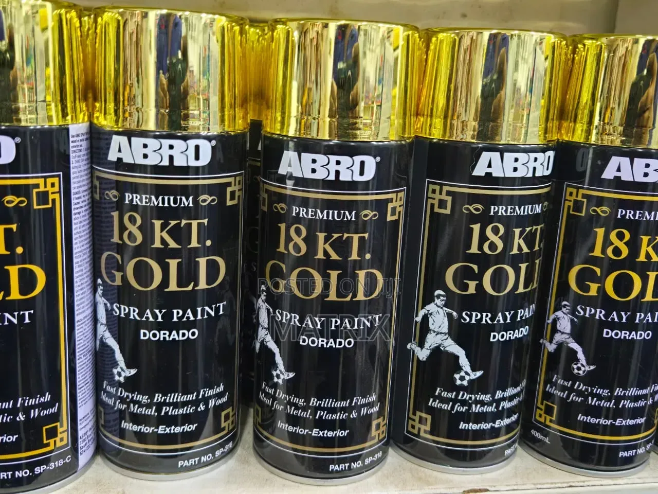 Abro Premium Gold Spray Paint 18KT