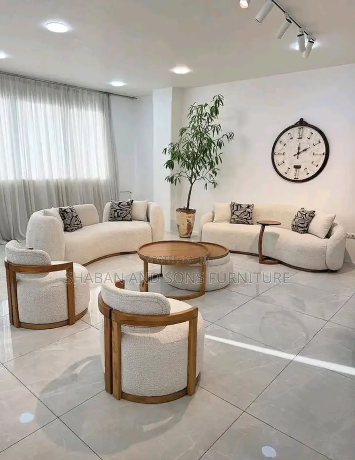 It's Bean Sofa Couch in Seven Seater in Off White