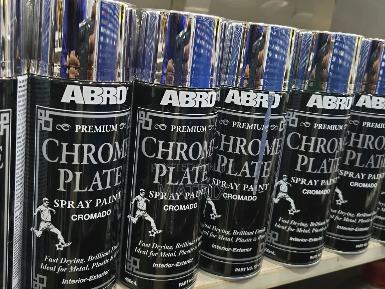 Abro Premium Chrome Plate Spray Paint