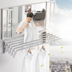 Wall-Mounted Retractable / Flexible Clothes Drying / Hanging Rack