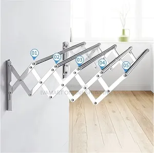 Wall-Mounted Retractable / Flexible Clothes Drying / Hanging Rack