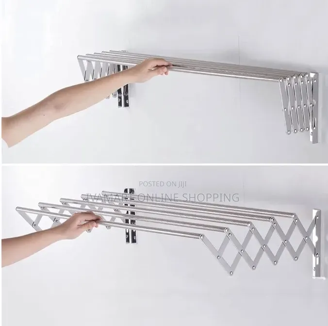 Wall-Mounted Retractable / Flexible Clothes Drying / Hanging Rack