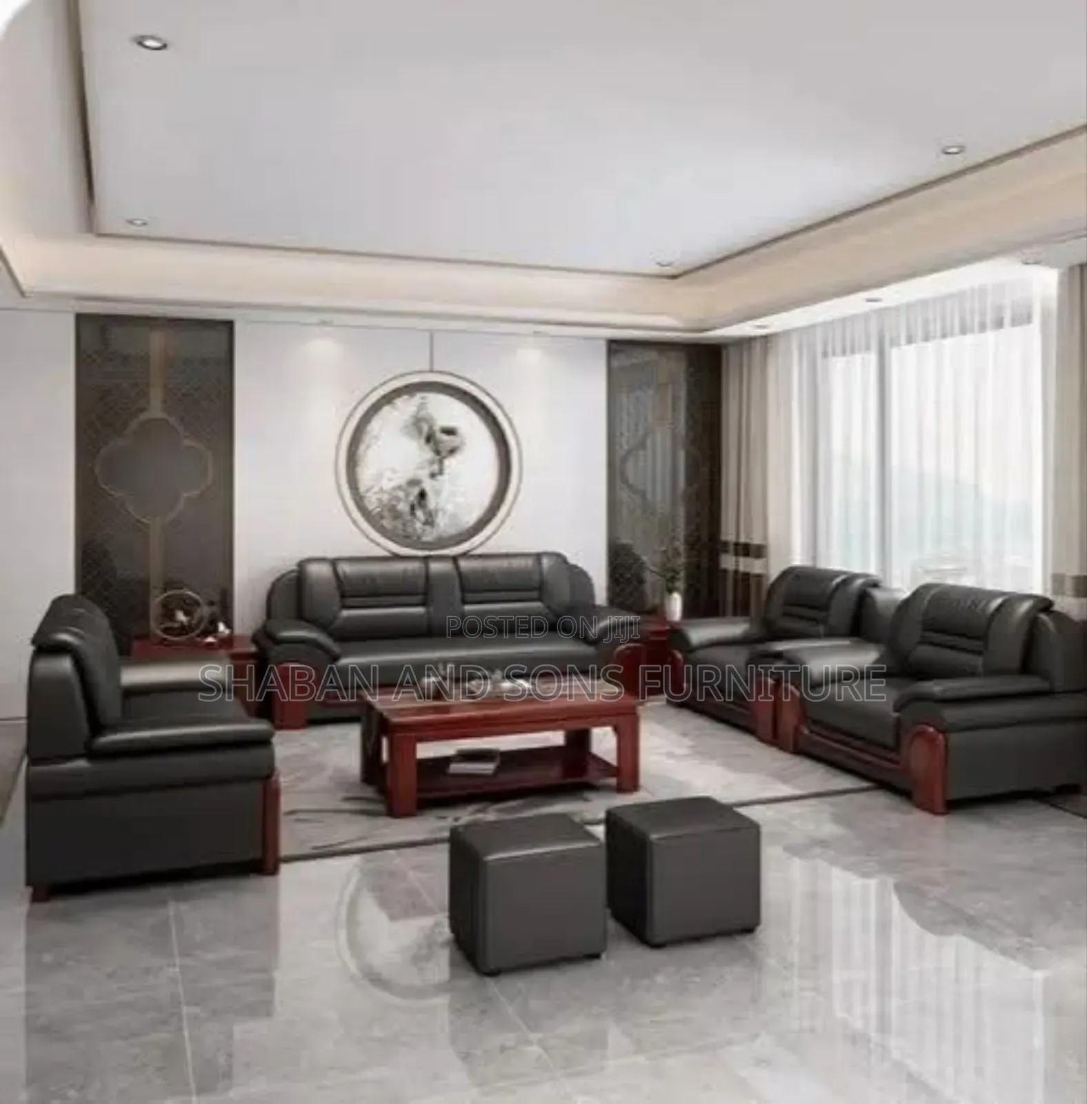 3,2,1,1(seven Seater Sofa Couch in Leather Material
