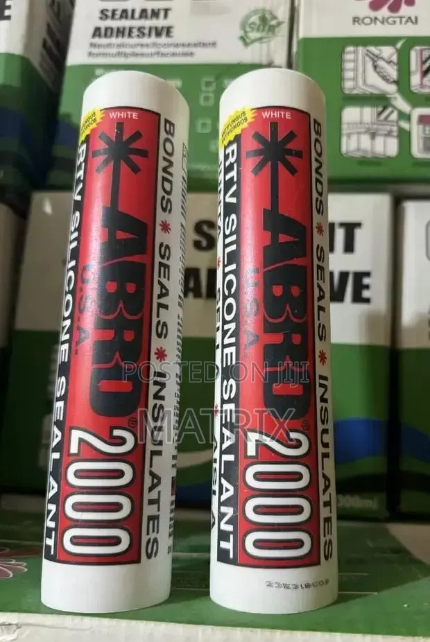 ABRO Silicone Sealant for Bonding, Sealing, and Insulating Surfaces.