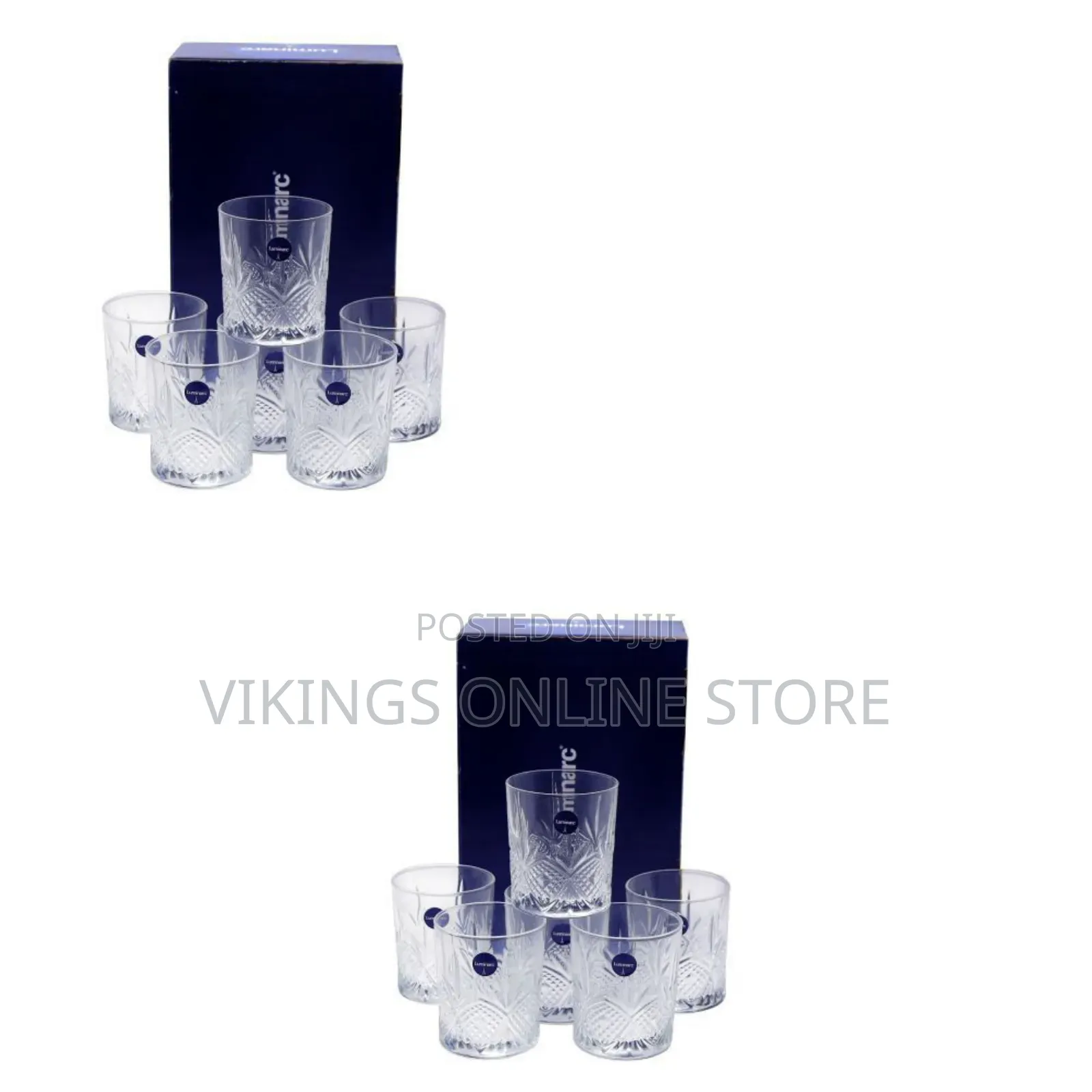Set of 6 Clear Glass Tumblers Glasses