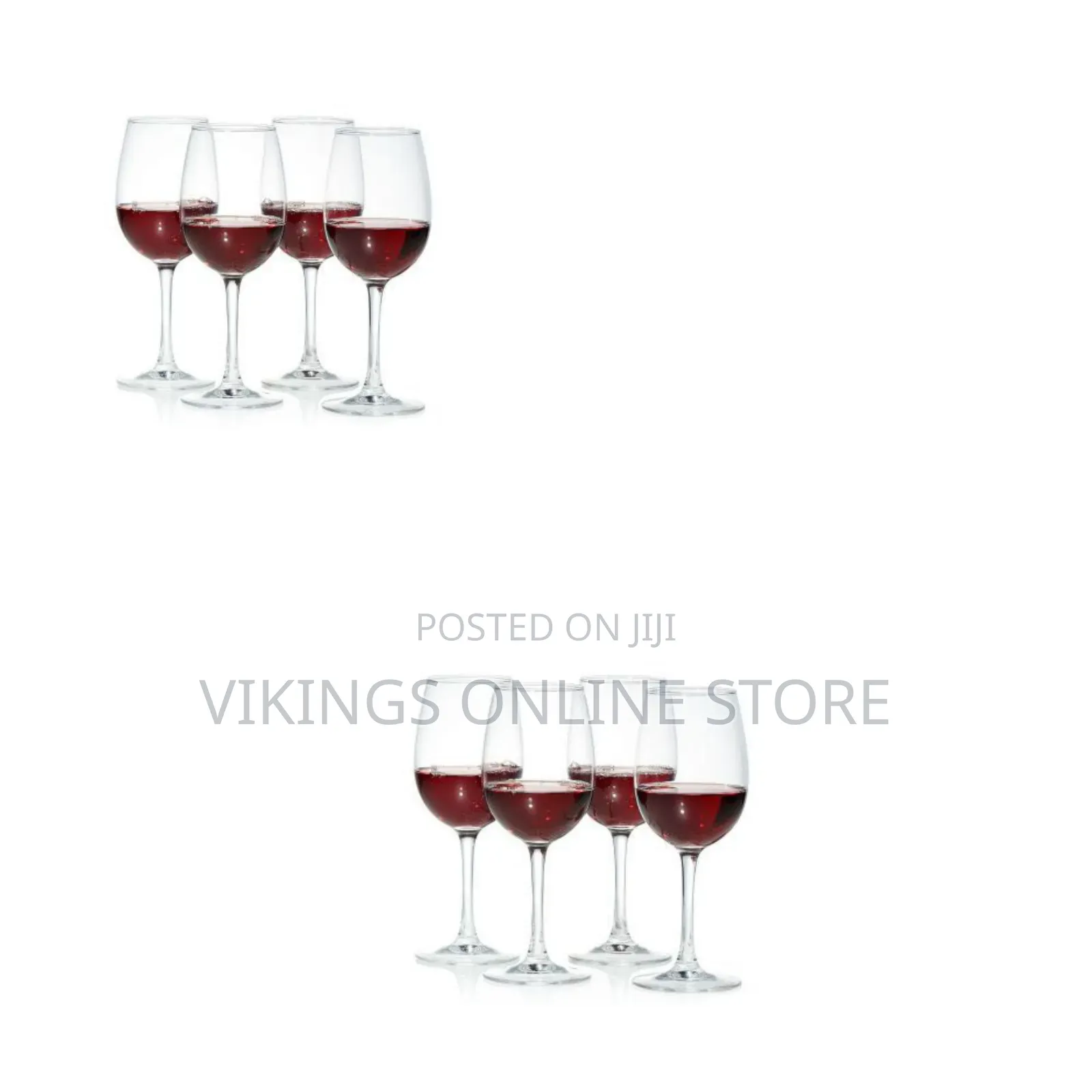 Clear Glass Red Wine Glasses 4 Pieces
