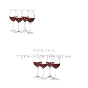 Clear Glass Red Wine Glasses 4 Pieces