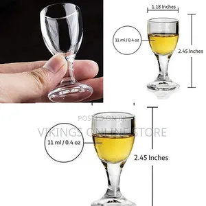 6 PCS Stemmed Mini Shot Glasses Holding About 11 Ml (0.4 Oz) of Liquid