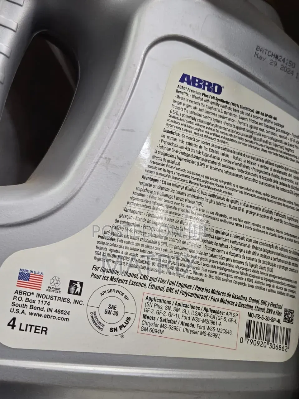 Abro Full Synthetic Motor Oil ( 4 Litres)