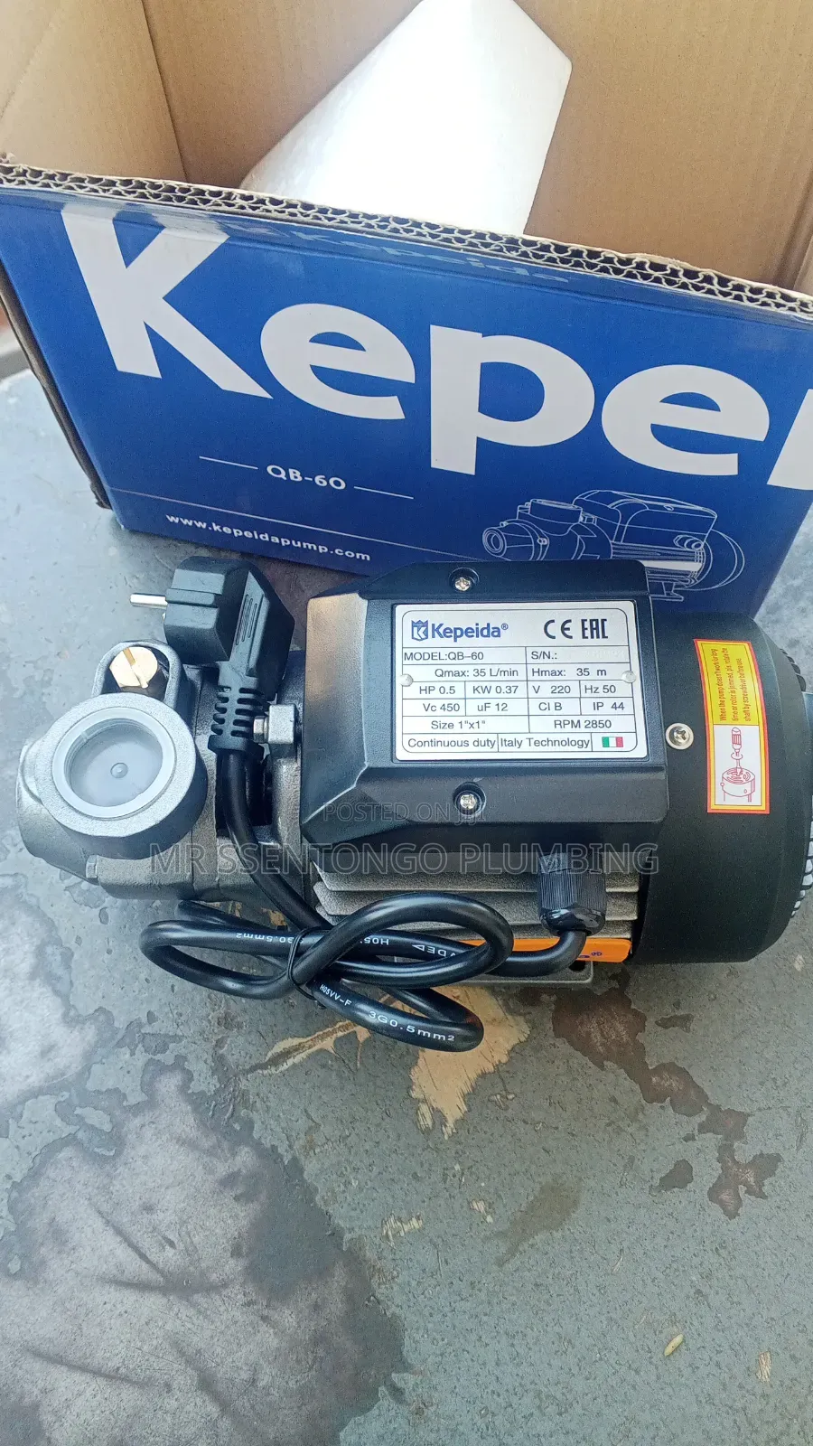 Surface Pump Pedrollo Italy Originally 0 5Hp 35Metrs/All Types
