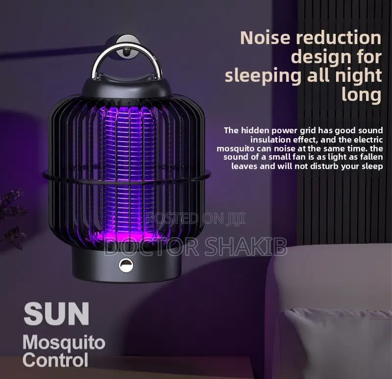 2-in-1 Rechargeable LED Lighting and Electric Shock Mosquito Killer
