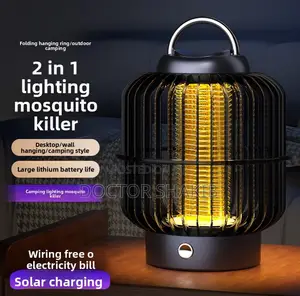 2-in-1 Rechargeable LED Lighting and Electric Shock Mosquito Killer