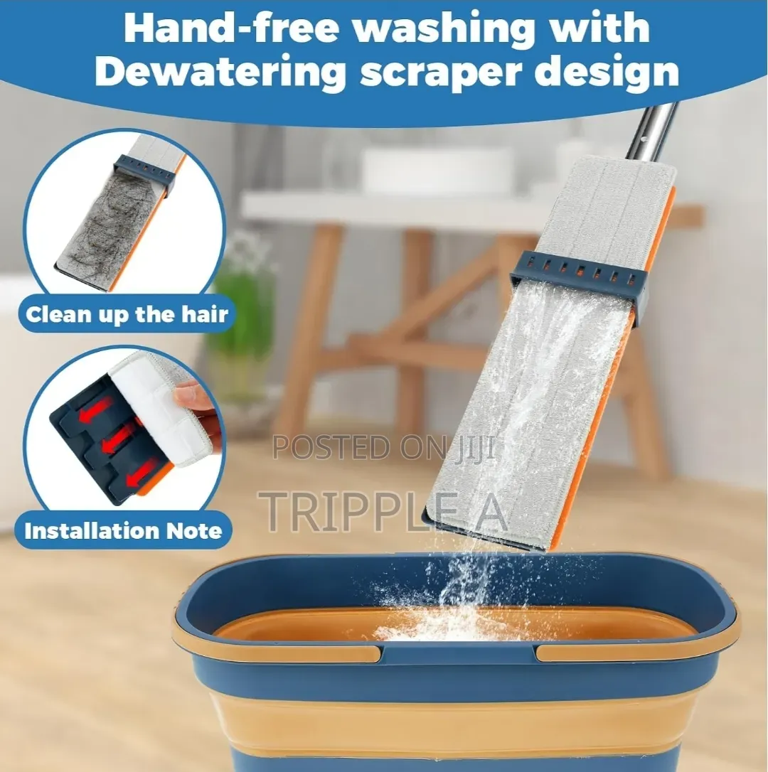 360° Rotating Hands Free Microfiber Flat Floor Mop