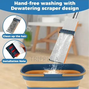 360° Rotating Hands Free Microfiber Flat Floor Mop
