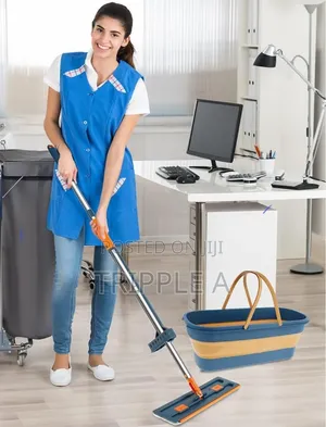 360° Rotating Hands Free Microfiber Flat Floor Mop