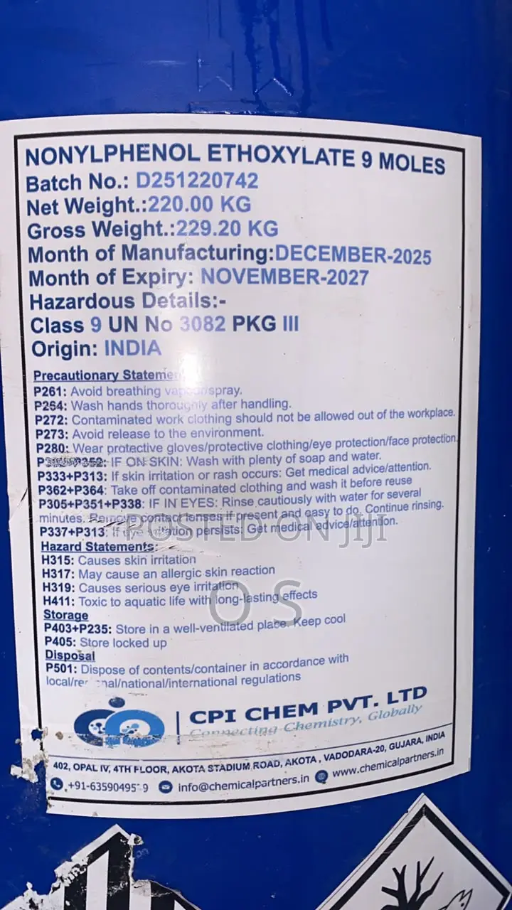 Nonylphenol Ethoxylate 9 (NP9)