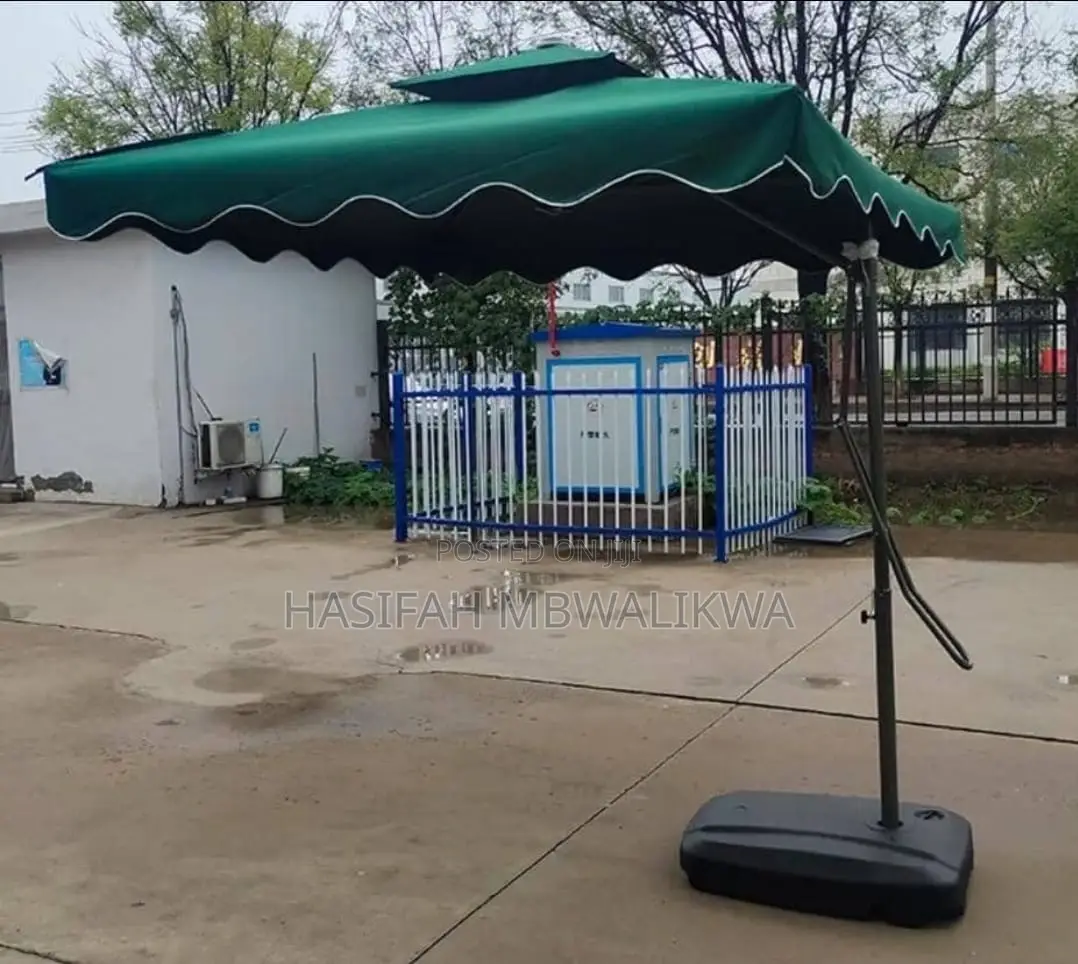 Adjustable Umbrella With Stand and Base 2.5 Metres (Canvas Material)