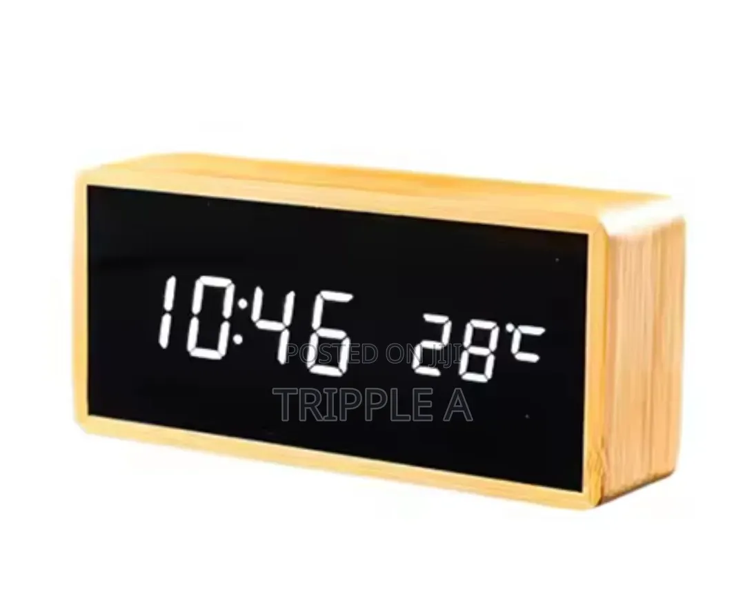 Digital Bamboo Alarm Clock