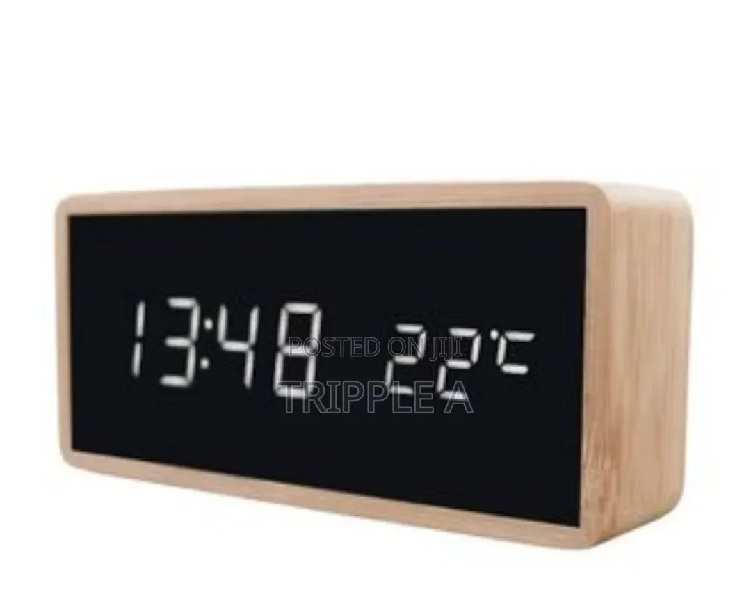 Digital Bamboo Alarm Clock