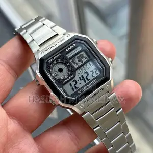 Original Casio Unisex Watch With Metallic Straps
