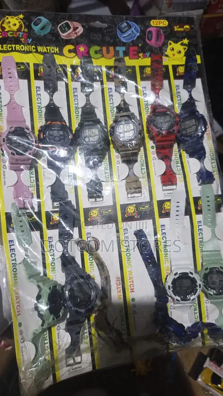 12pc Pack of Assorted Kids' Digital Electronic Sports Watches