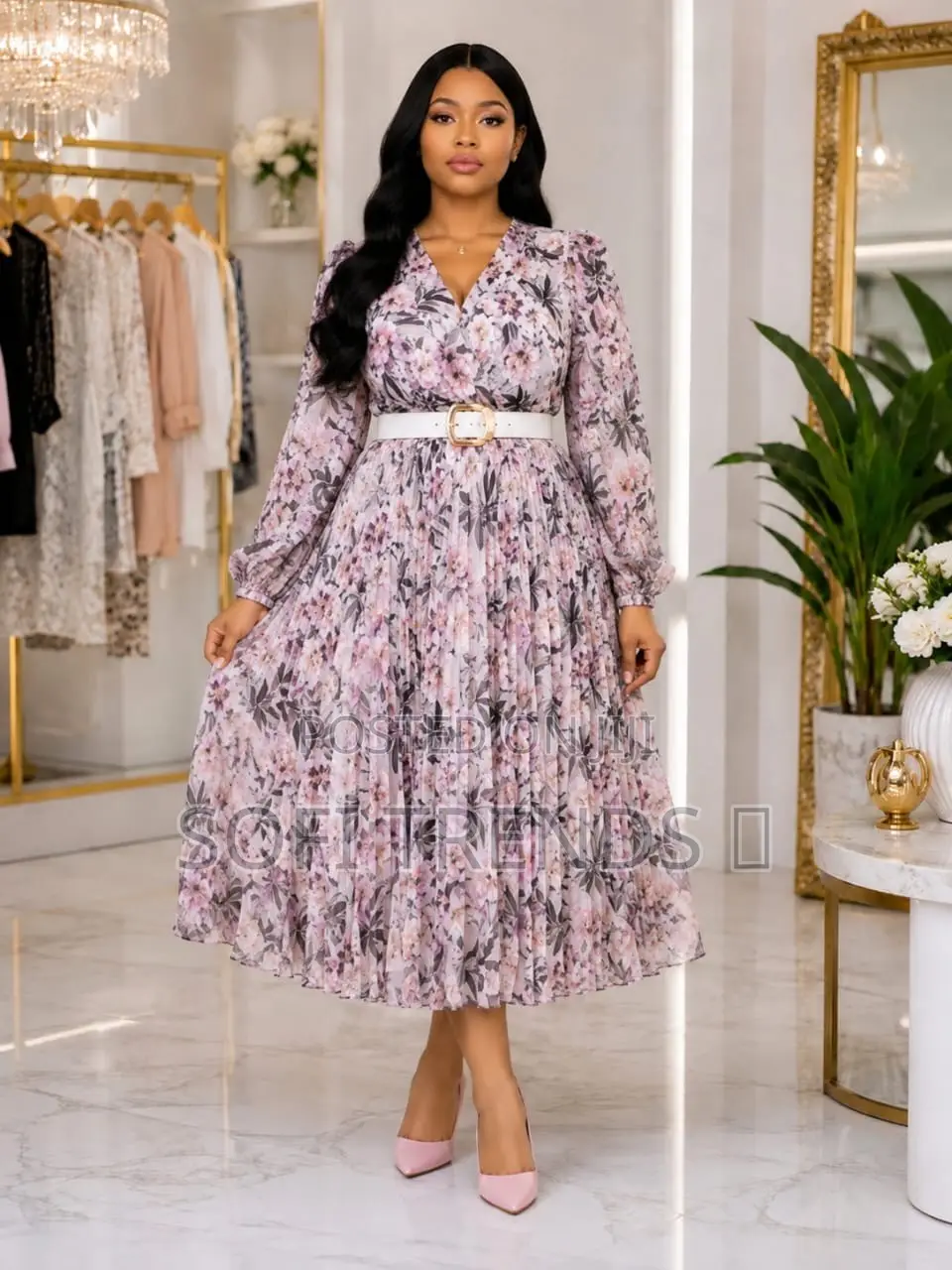 Ladies Long Round Dresses