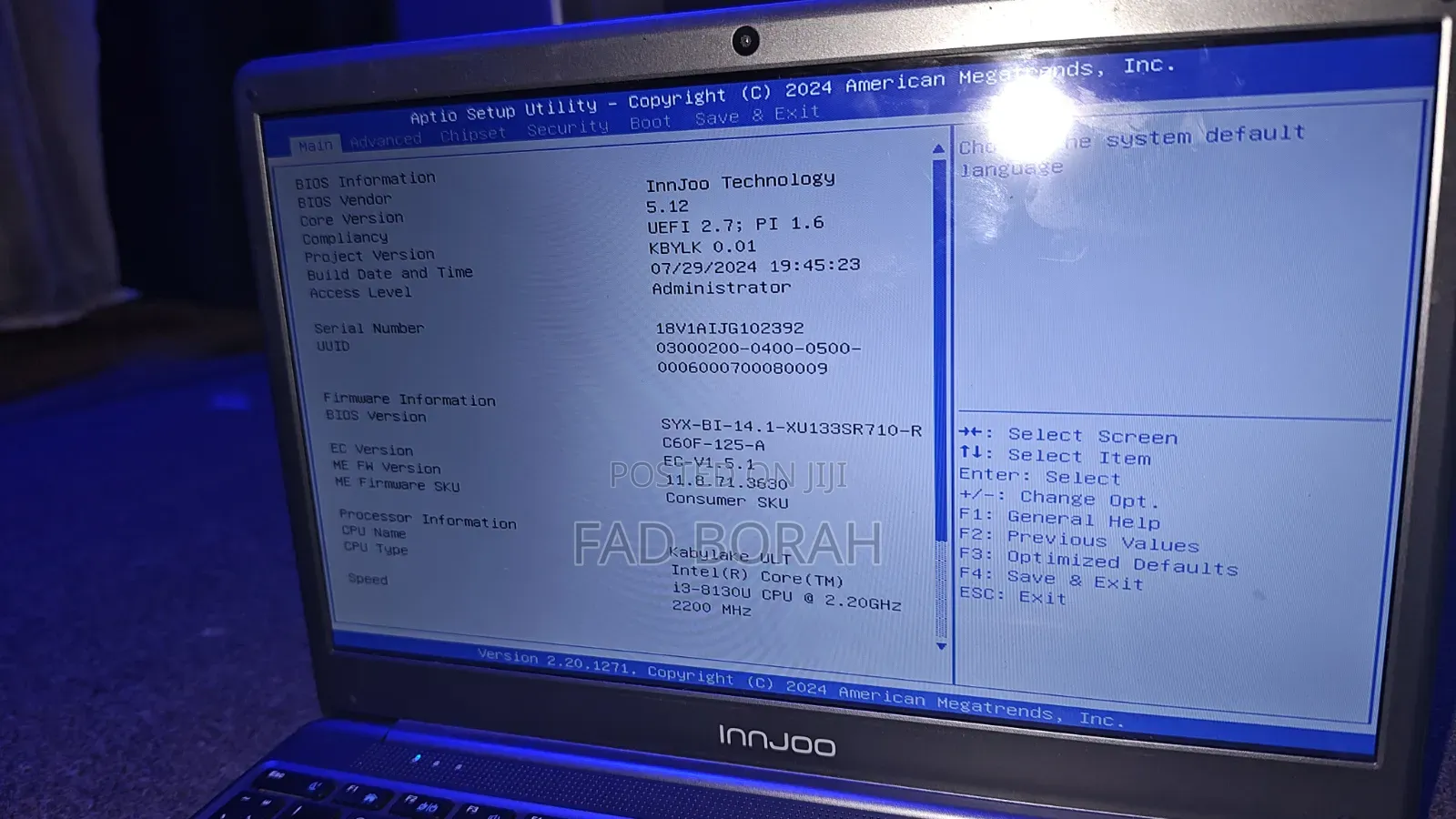 New Laptop Innjoo 8GB Intel Core i3 SSD 256GB