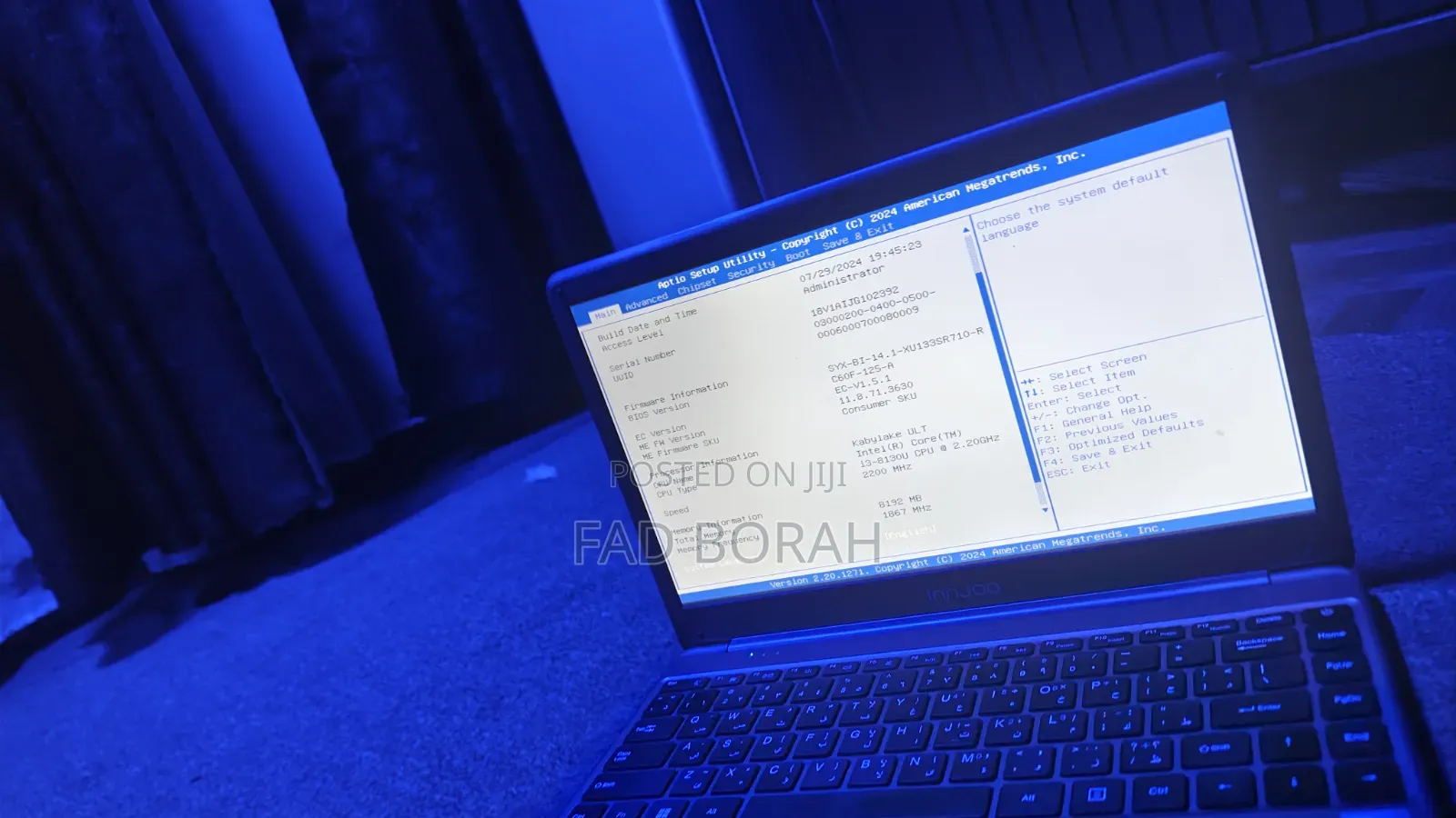 New Laptop Innjoo 8GB Intel Core i3 SSD 256GB