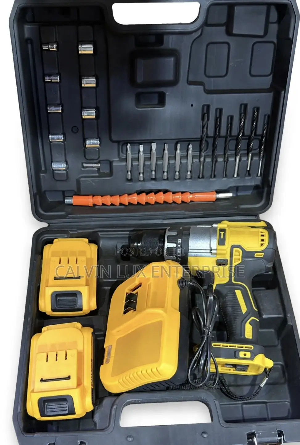 Cordless Impact Drill2 Batteries and 22 PCS