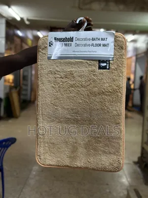Rectangular Fluffy Door Mats - Brown