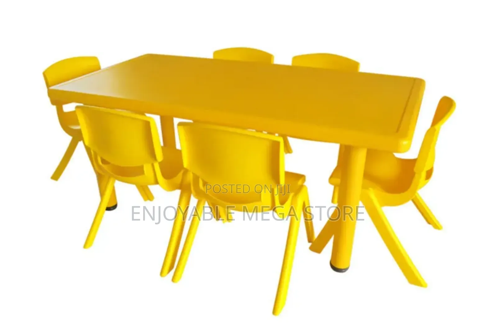 Yellow Set Up Kids Plastic Table and Chairs Set