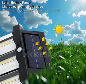 4-Bulb Solar-Powered Outdoor Wall Light