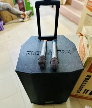 Wireless Speaker / Rechargeable Trolley Speaker With 2 Wireless Mics