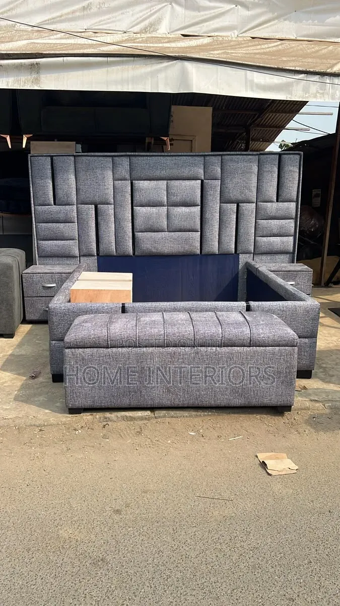 Full Bed Set 5 by 6 Bed in Gray