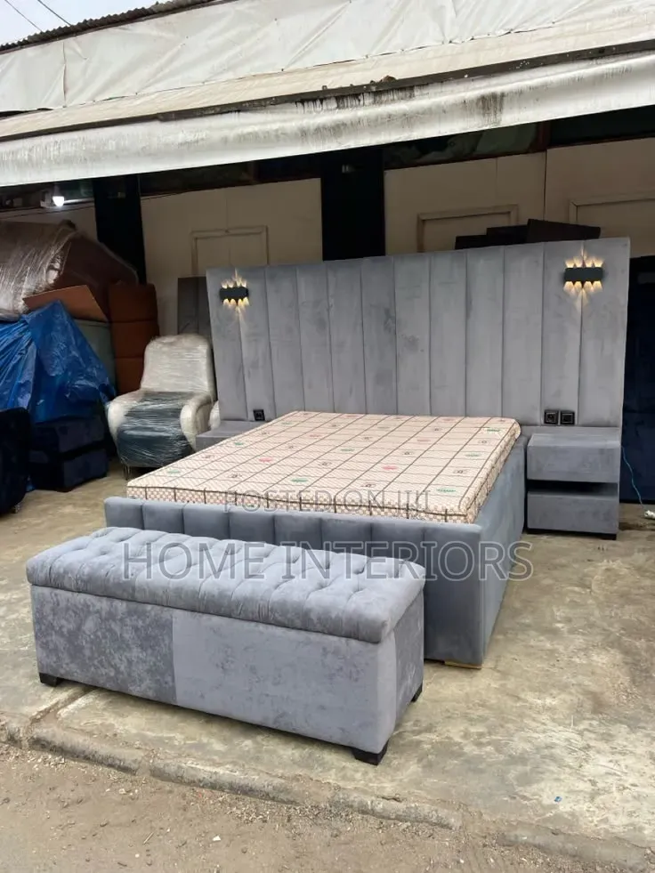 Full Bed Set 5 by 6 Bed in Gray