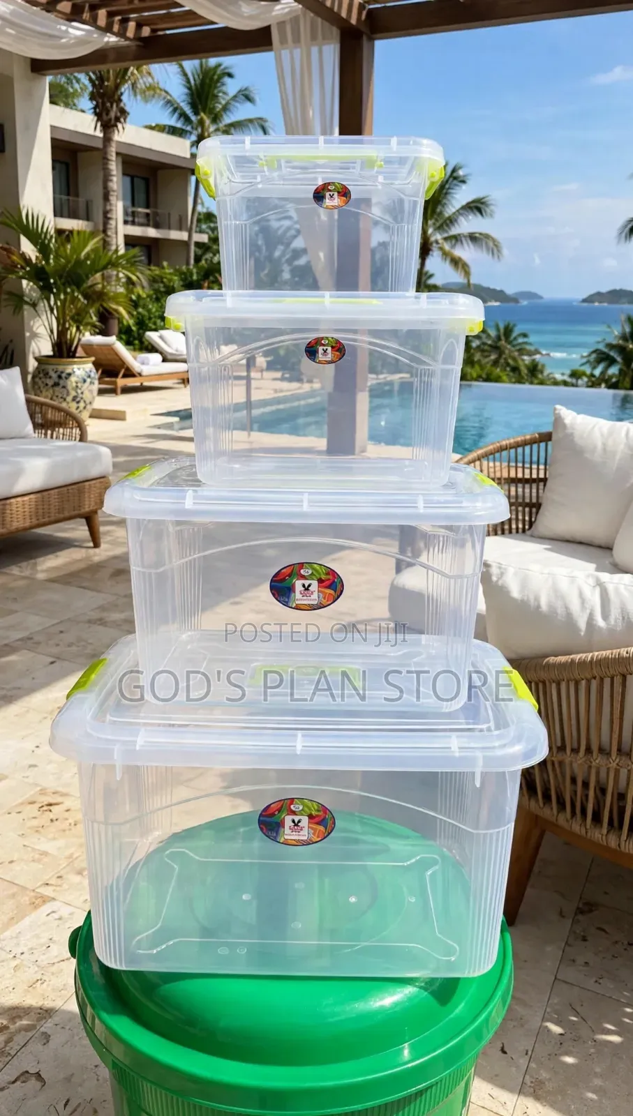 4 Sizes Clear Plastic Storage Containers Plastic Storage Boxes Set