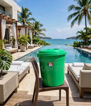 Green Storage Drum Bucket Plastic Bucket 60litres