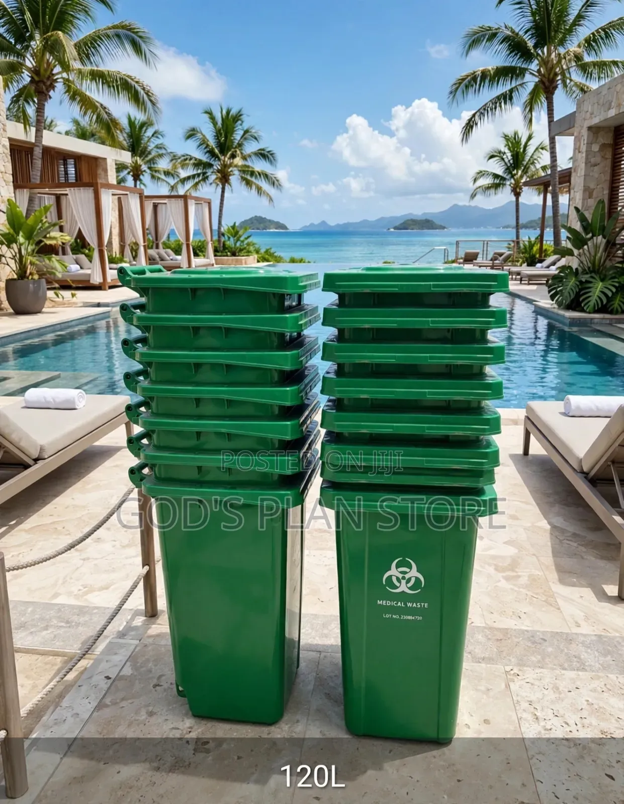 Clinics/Labs 120litres the Dust Bins Plastic Dust Bins