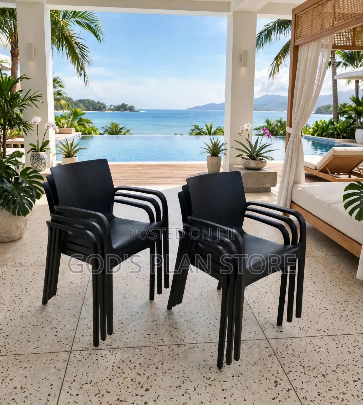 Boss Black Armrest Executive Plastic Plastic Chairs