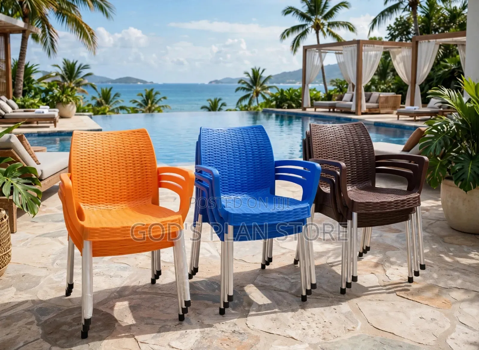 Boss 3_colors Rattan Plastic Chairs Plastic Chairs