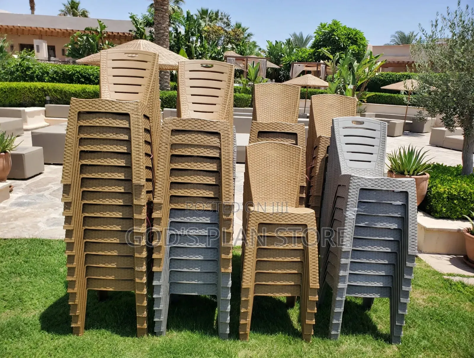 Rattan Weave Plastic Chairs Plastic Chairs for Dining and Bars