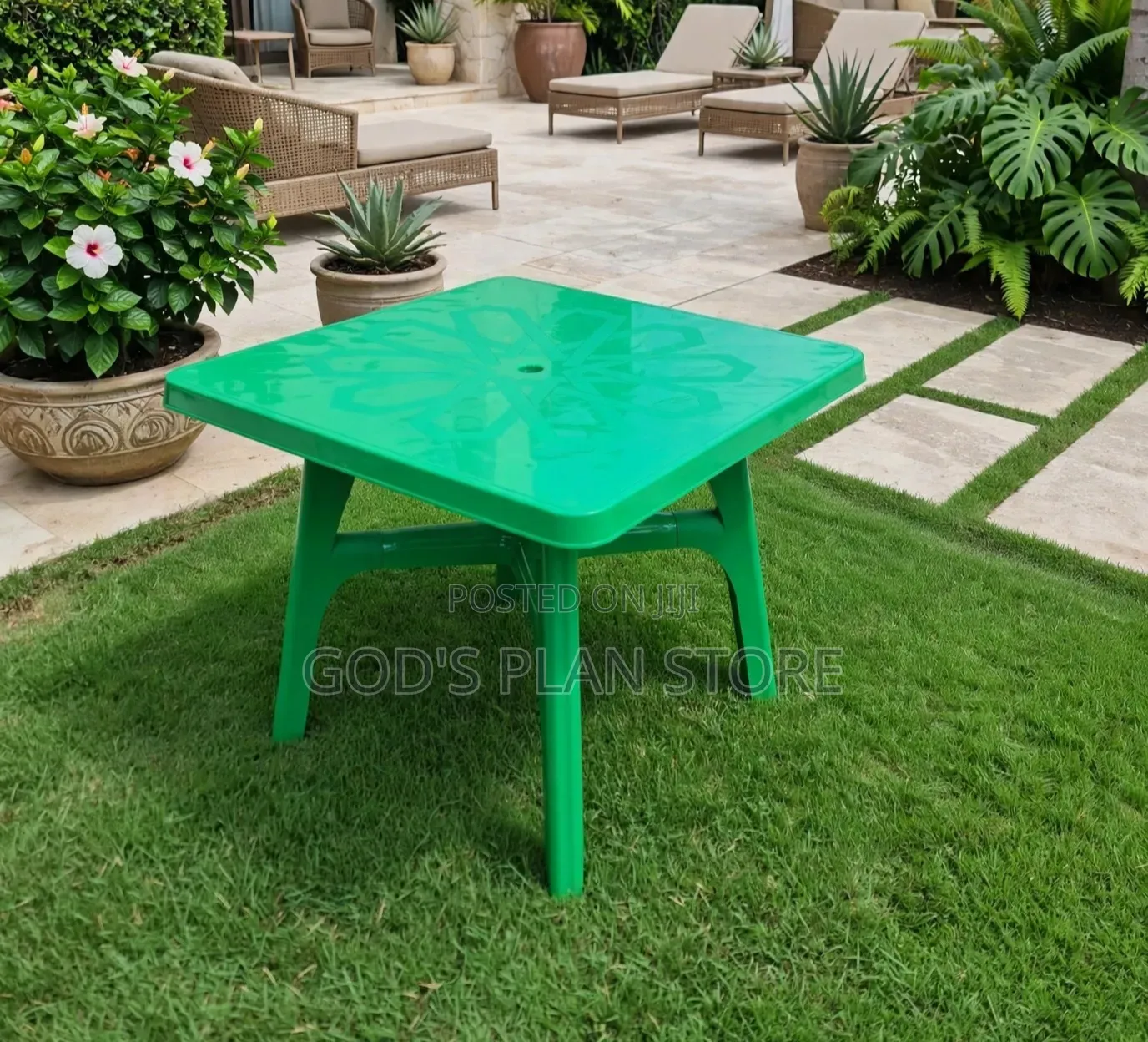 Boss Blue Plastic Table Plastic Table 4people