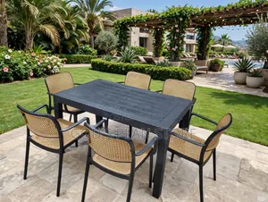Boss Black Plastic Table and Chairs Plastic Table and Chairs