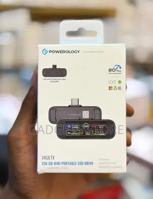 Powerology VaultX 256GB Mini Portable SSD Drive