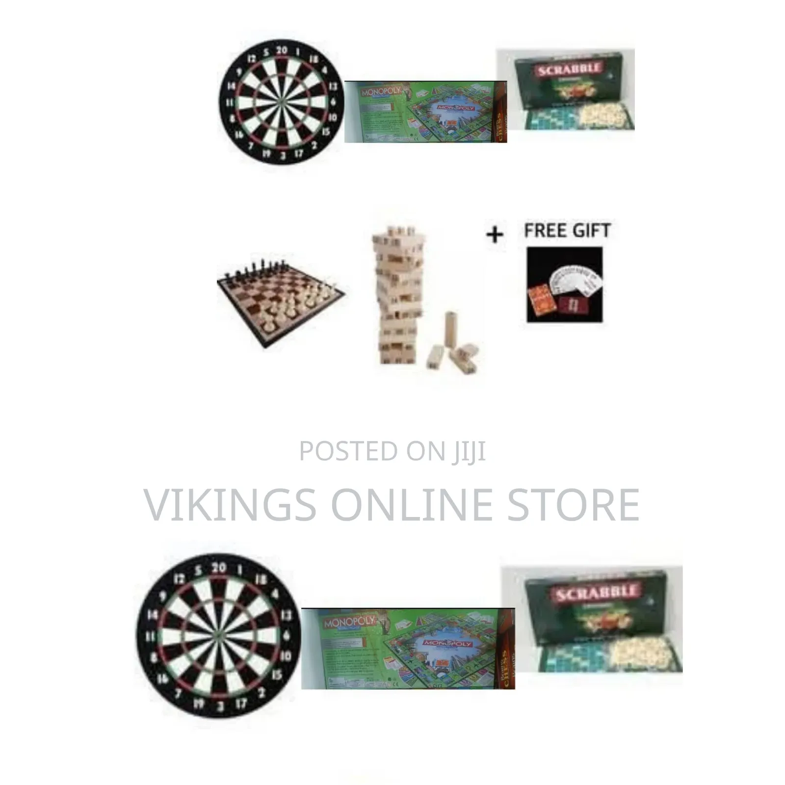 5 in 1 Board Games Dart / Monopoly/Scrabble/Wooden Block and Chess