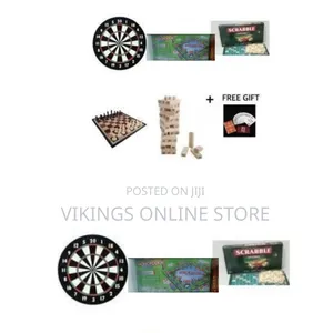 5 in 1 Board Games Dart / Monopoly/Scrabble/Wooden Block and Chess